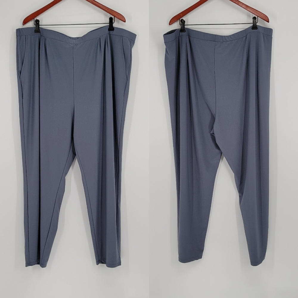 Leith Pleat Front Trousers Grey Size 3X NEW